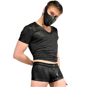 SexyMenUnderwear.com SMU Sexy Men  Leather Punk mask plus Gregg Homme T shirt  Boxer Kit Medium
