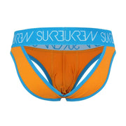 SexyMenUnderwear.com Sukrew Jock GreenWich V-Briefs Big Pouch Bulge Soft Cotton Jockstraps Orange 13