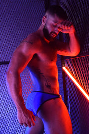 SexyMenUnderwear.com Swimwear BREEDWELL Scandal Mankini Sexy Swim-Brief Two Metal Side Buckles Blue