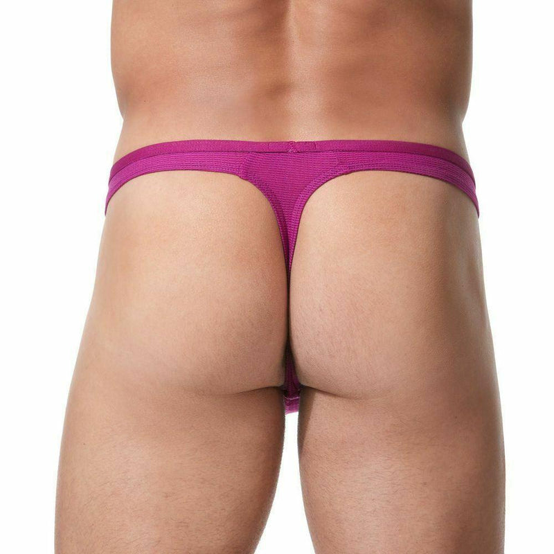 SexyMenUnderwear.com Thong Gregg Homme Xcite Micro-Modal Jacquard Thongs Magenta 152404 226
