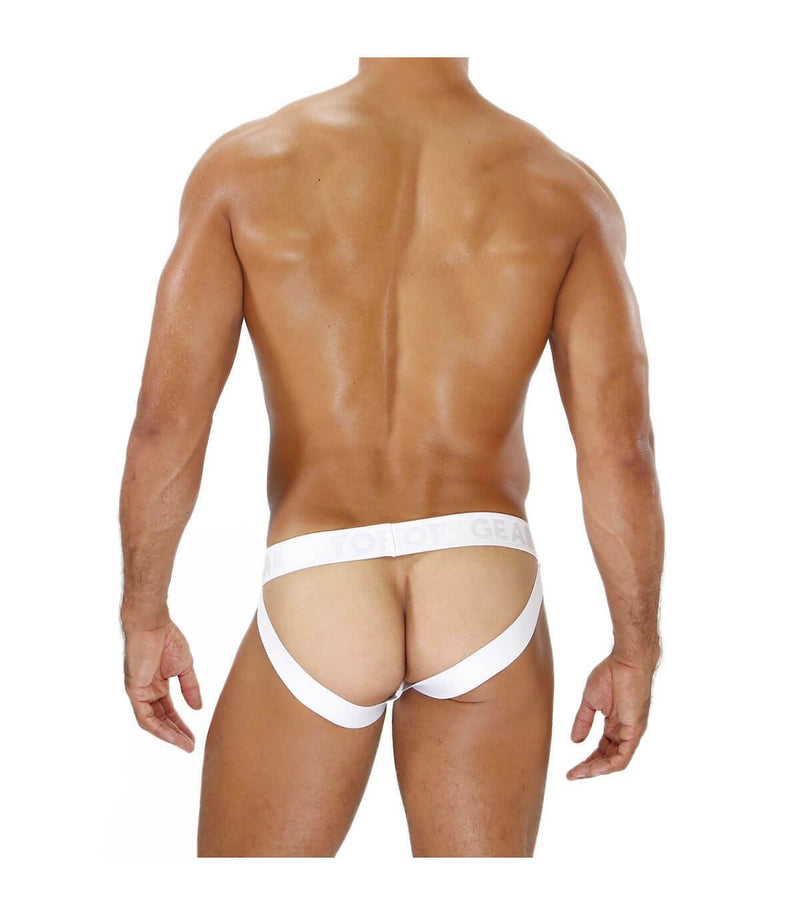 SexyMenUnderwear.com TOF PARIS Alpha Jockstrap Sexy Soft Cotton Bi-Stretch Jersey Khaki-White 15