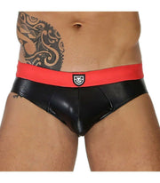 SexyMenUnderwear.com TOF PARIS Brief Fetish Realistic Imitation Leather Stretch MicroFibre Slip 8