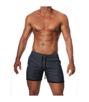 SexyMenUnderwear.com TOF PARIS COWBOY LONG SHORTS Low-Slung Drawstring Modern Style Dark Blue T1