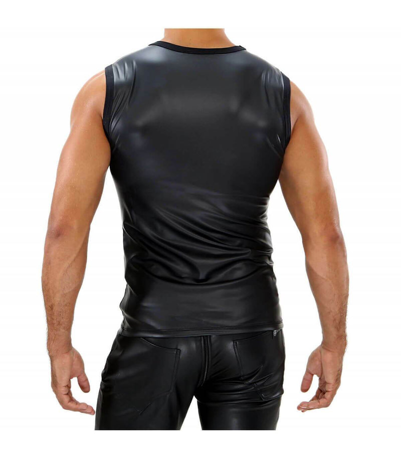 SexyMenUnderwear.com ''TOF PARIS'' Deri Tanktop Pleasant-To-Touch Fetish borrows Tank Slim Fit