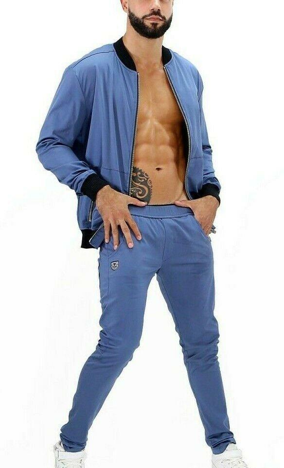 SexyMenUnderwear.com TOF PARIS FASHION PANTS Stretchy Comfy Pant Styly Subtly Satin-Finish Blue T1
