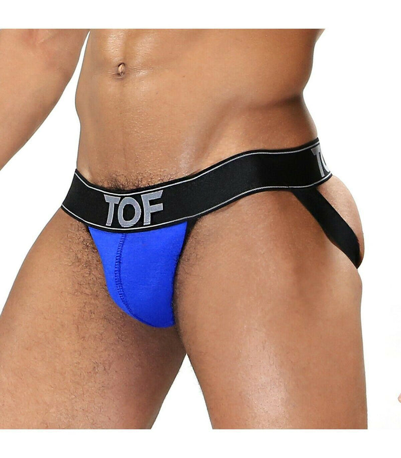 SexyMenUnderwear.com TOF PARIS Jockstrap CARTER Super Sexy Soft Jocks Micro Modal Blue/Black 9