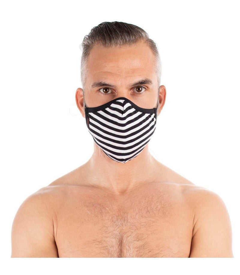 SexyMenUnderwear.com One Size TOF PARIS Mask Navy Stripe Face Masks washable double layer Navy