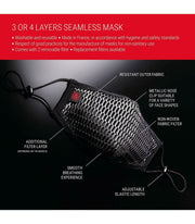 SexyMenUnderwear.com One Size TOF PARIS MASQUE 3D SEAMLESS WASHABLE GOLDEN MASKS REUSABLE