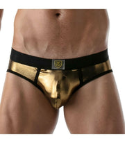 SexyMenUnderwear.com TOF PARIS Metal Brief Metallic Breathable Gold Briefs 55