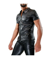 SexyMenUnderwear.com TOF PARIS SHIRT FETISH ZIPPED VEST LEATHER-LOOK JACKETS CHIC TIGHT FIT 25
