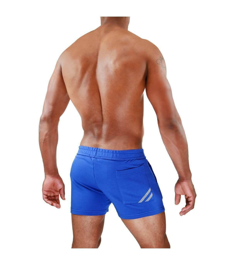 SexyMenUnderwear.com TOF PARIS Shorts Tight-Fit Mid-Lenght Sport Short Royal-Grey 42