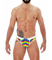 SexyMenUnderwear.com TOF PARIS Swim-Brief Pride Edition Rainbow Flag Low-Waist Gay Swimwear 22