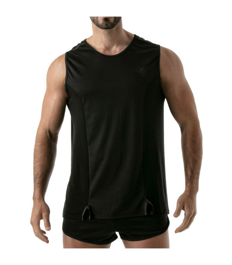 SexyMenUnderwear.com TOF PARIS Tank top Sport Gym Total Protection TankTop Black T8