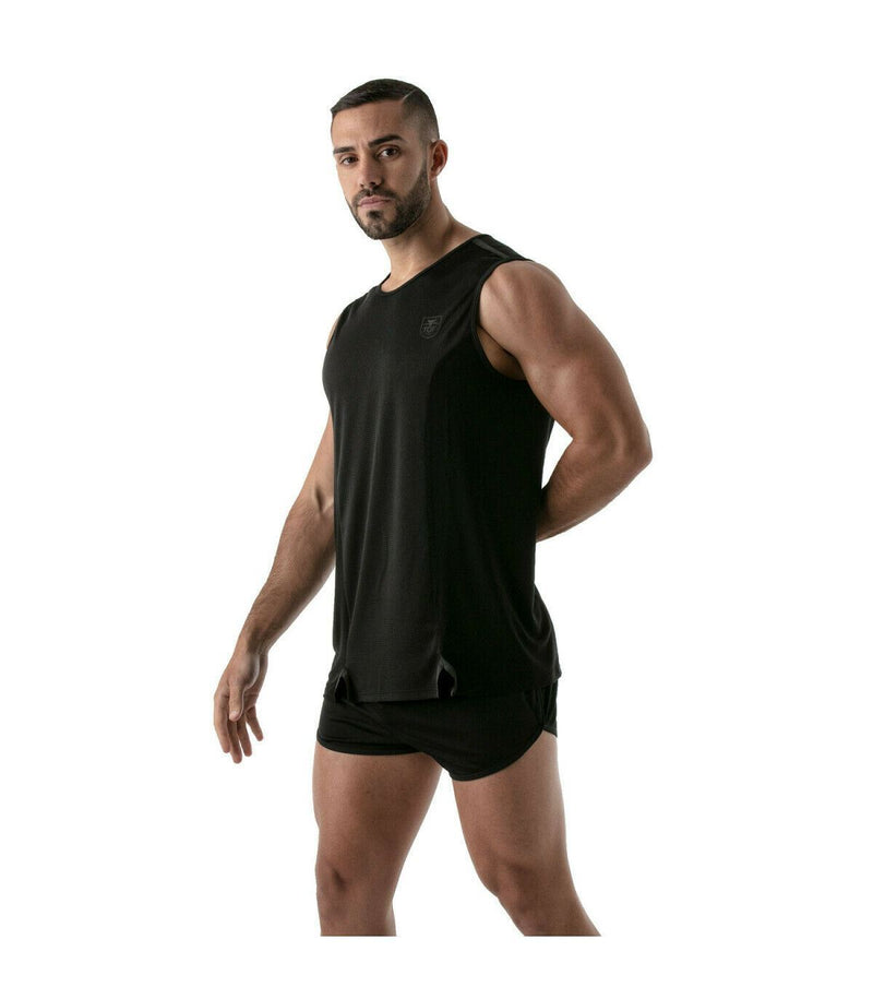 SexyMenUnderwear.com TOF PARIS Tank top Sport Gym Total Protection TankTop Black T8