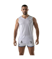 SexyMenUnderwear.com TOF PARIS Tank top Sport Gym Total Protection TankTop White T8