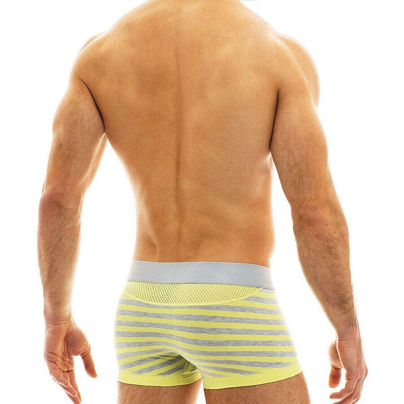 SexyMenUnderwear.com Trunk Modus Vivendi Boxer POP Melange Perforated Mesh Fabric YELLOW 07021 56