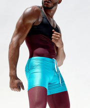 Short RUFSKIN Bicycle Shorts Sport PIKE Premium Nylon Shiny Blue Fiji 74