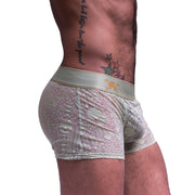 SKULL & BONES Boxer Trunk Lace Luxurious Cotton Single Layer Burnout Green 3