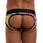SKULL & BONES Gay Pride Peek-A-Boo TIE DYE Openback Wild Rainbow 23