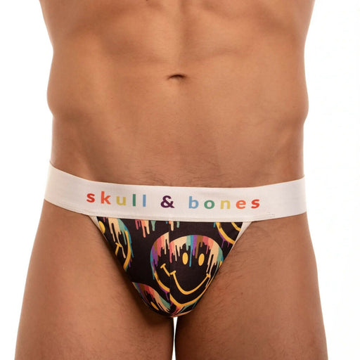 SKULL & BONES Happy Face Thong Dripping Smiley Thongs 24