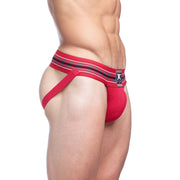 SKULL & BONES Jockstrap Locker Room Vintage Jock Red 13