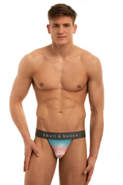 SKULL & BONES Jockstrap Trans Pride Stripe TIE DYE Vintage Heather Jock 22