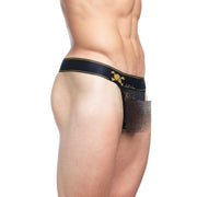 SKULL & BONES Lace Thong Paisley Burnout Sheer Tanga Black Damask 14