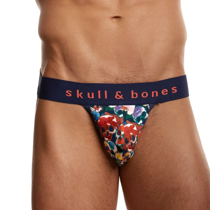 SKULL & BONES Mosaic Skulls Jockstrap 2-Layer Gusset Ultimate Comfort Jock 20