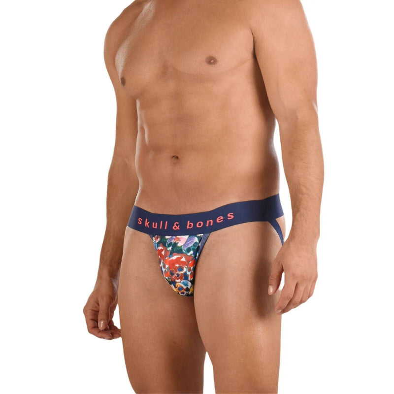 SKULL & BONES Mosaic Skulls Jockstrap 2-Layer Gusset Ultimate Comfort Jock 20