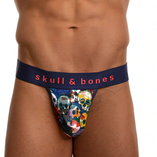 Men's Black Thong Underwear - Just The Bones Thong Black – Skull and Bones