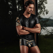 Small GREGG HOMME Captive t shirt Natural Faux Leather 162307 45