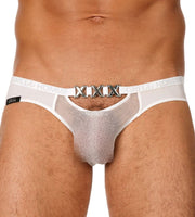 SMALL Gregg Homme Kit PIMP See-Thru Tank top + Briefs White 96622-03