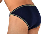 SMALL Modus Vivendi Brief Flash Low Cut Mini Briefs Blu-Yel 23511 21B