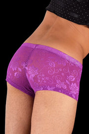 SMU Aristocrat Lace Sheer Mini boxer Purple 100705