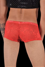 SMU Aristocrat Lace Sheer Mini boxer Red 100705 H51