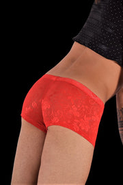 SMU Aristocrat Lace Sheer Mini boxer Red 100705 H51