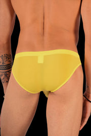 SMU Colors Mini Briefs Sheer Yellow Brief 60003 16