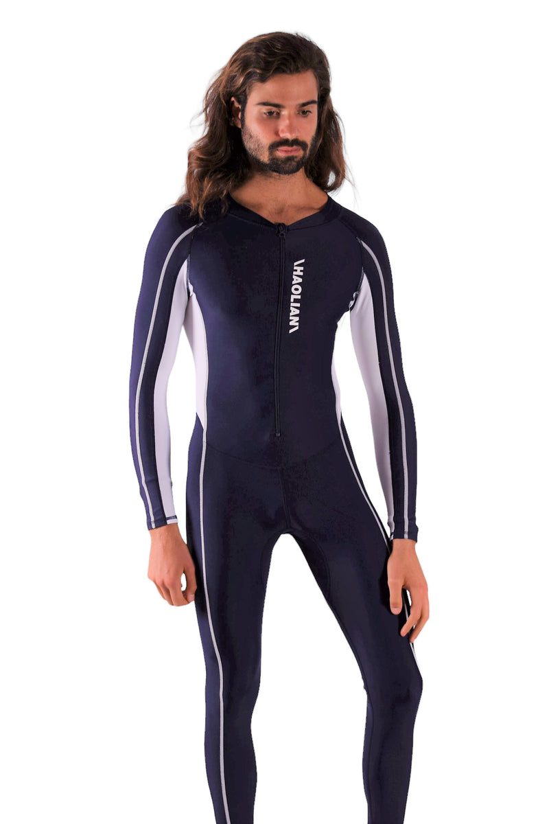 SMU Full Body Competition Swimwear Diving Wetsuit  Singlet One Piece Navy 1