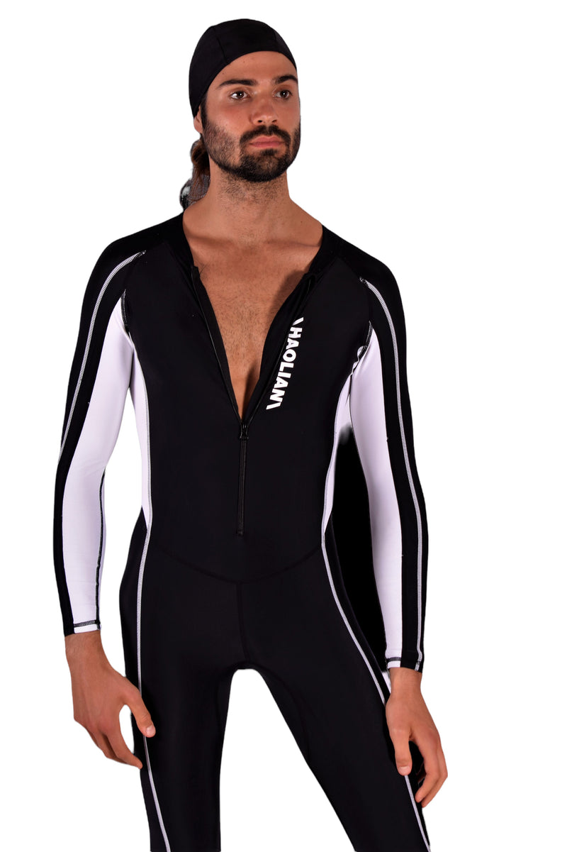 SMU Full Body Swimwear Diving Wetsuit  Singlet One Piece Dive Black