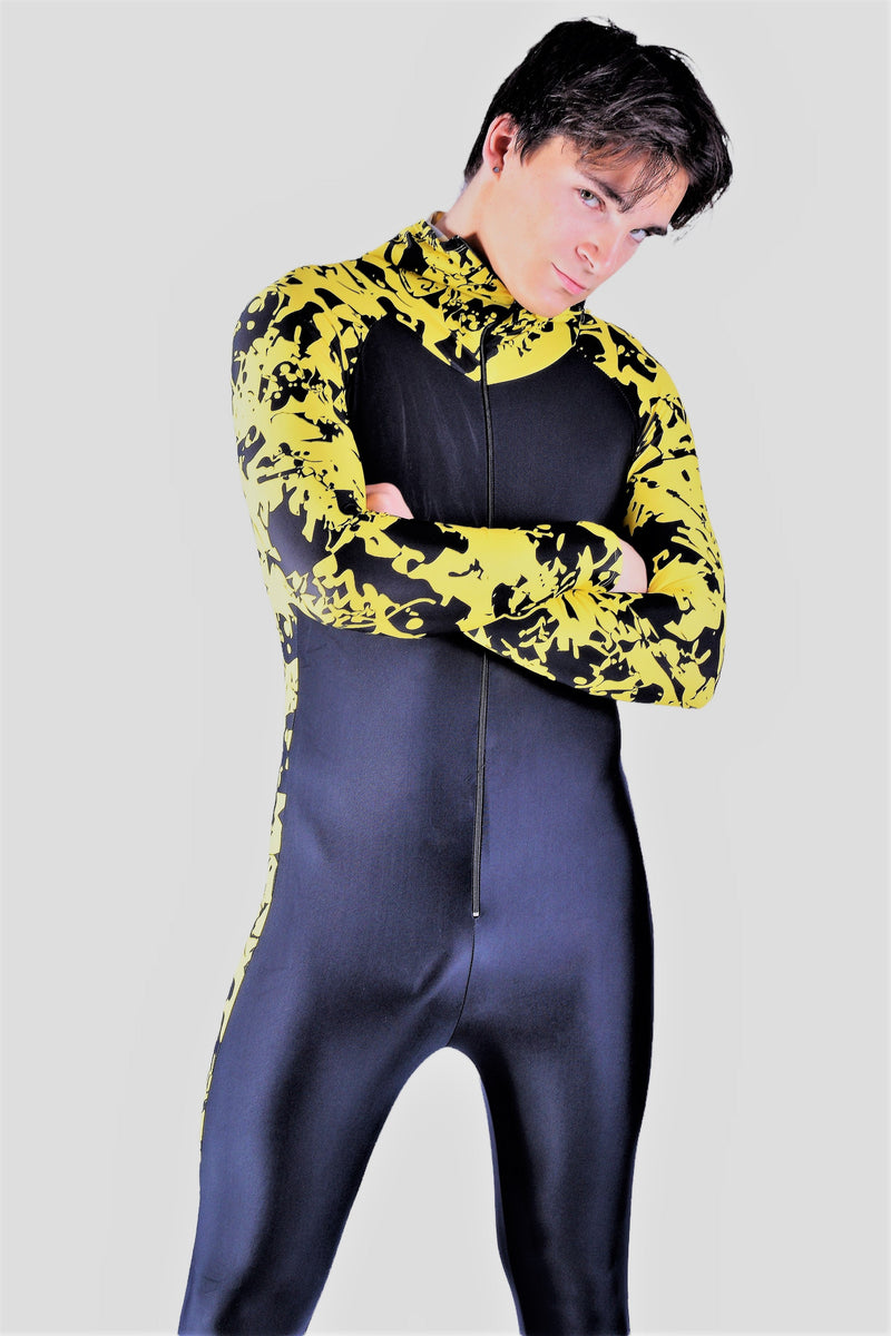 SMU Full Body Swimwear Diving Wetsuit  Singlet One Piece Dive Yellow 40134 1