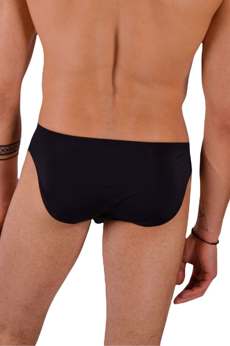 SMU ICE Briefs Sexy Stretchy Silky Second Skin total c-through When Wet Black