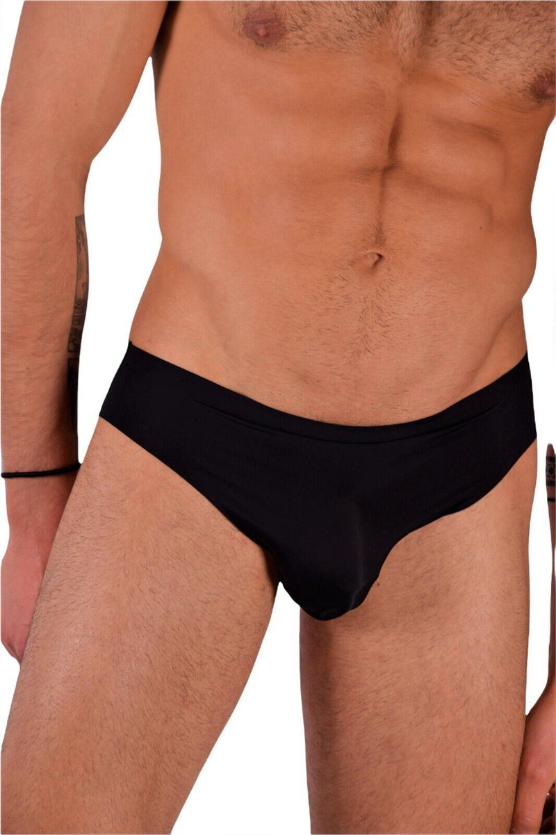 SMU ICE Briefs Sexy Stretchy Silky Second Skin total c-through When Wet Black