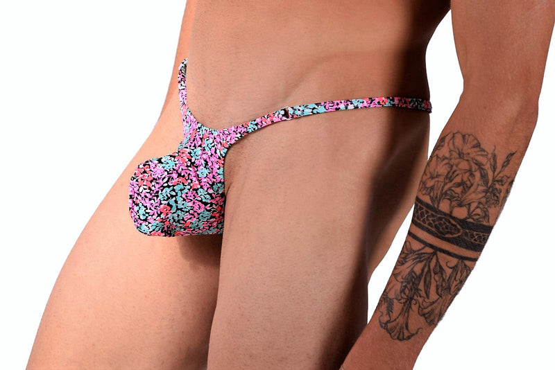 SMU Mens Fresh Bouquet Tiny Swim and Tanning O-Ring Thong