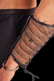 SMU Pair Gauntlet Leather Hand Made Aviator Laced Forearm Guard Wallet 1