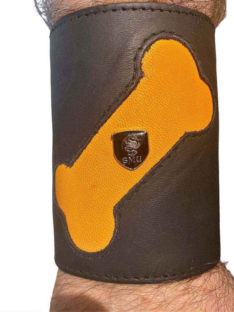 SMU Sexy Men Underwear Wrist Band Wallet Leather Dog Bone Black O/S 2