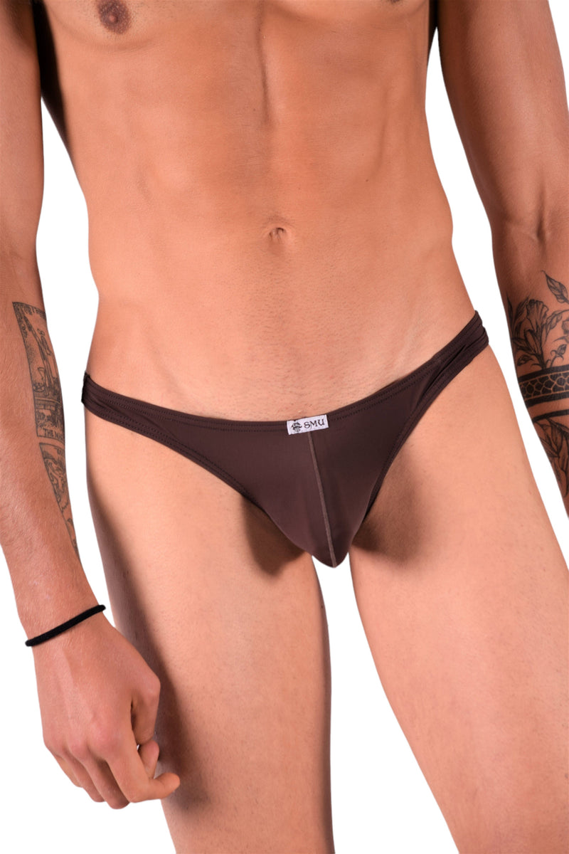 SMU Sheer Mini Brazilian Bikini Briefs Brown 120603 10