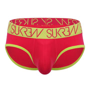 SUKREW Apex Brief Low-Rise Front With Rounded Cupping Pouch Red Raspberry 48