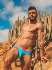 SUKREW Apex Brief Unlined Stretchy Cupping Pouch Low-Rise Briefs Pool Blue 37