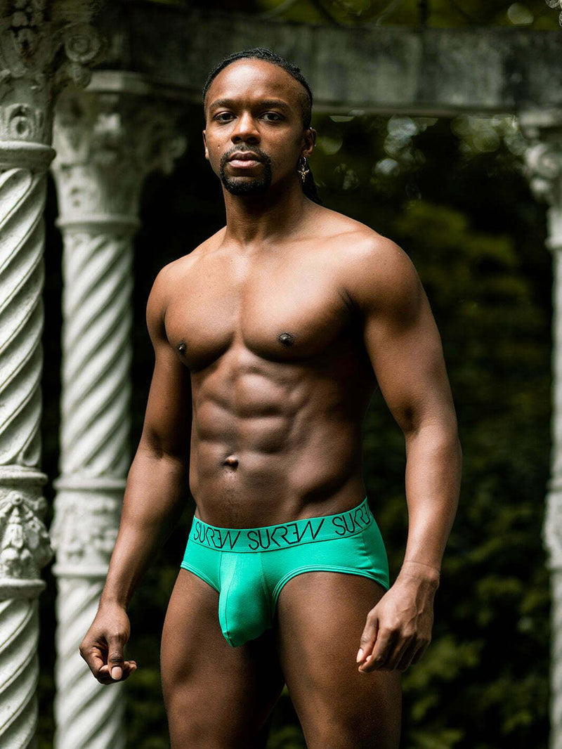 SUKREW Apex Brief With Rounded Cupping Pouch Low-Rise Briefs Paradise Green 15