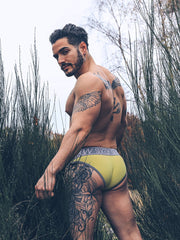 SUKREW Briefs Classic Large Cupping Pouch Cotton Brief Ice Lemon